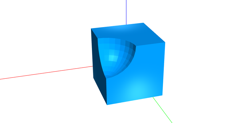 Subtract: Von einem 3D-Objekt andere 3D-Objekte abziehen